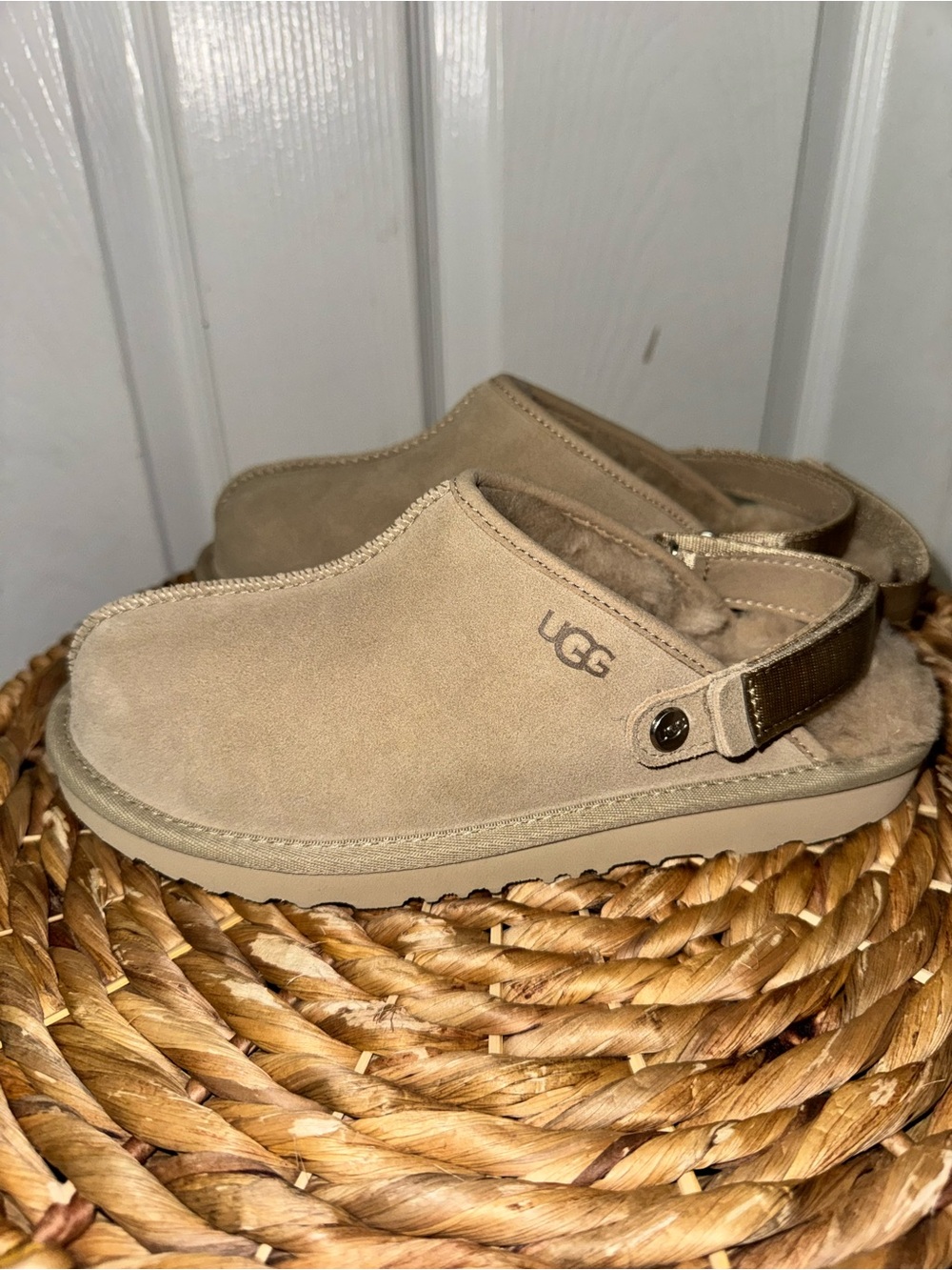 UGG Men's Slip-On Clog in Tan Suede